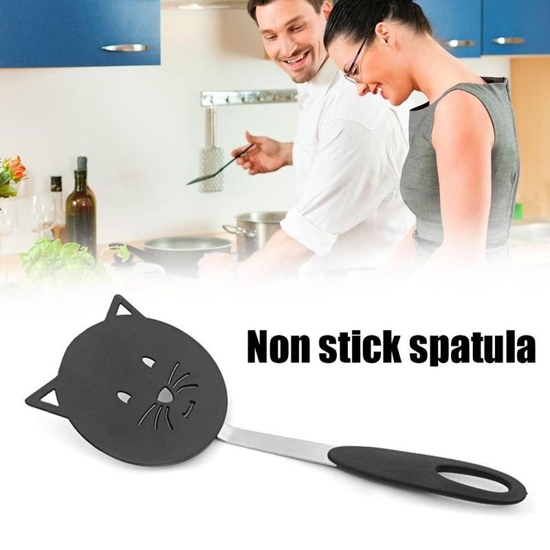 Cute Cartoon Cat Meow Shape Spatula Non-stick Cooking Spatula Home Heat-resistant Safe Non-toxic Kitchen Nylon Spatula