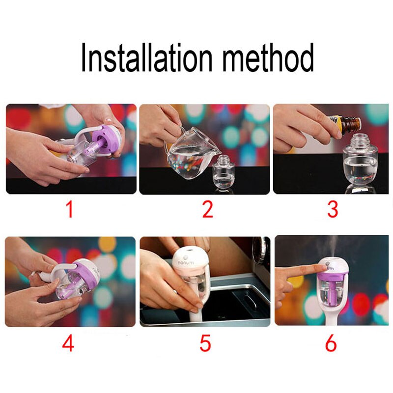 Nanum 12V Car charger air fresheners Aromatherapy Humidifiers Nebulizer Humidifier Mute Home Air Sterilization 1pcs