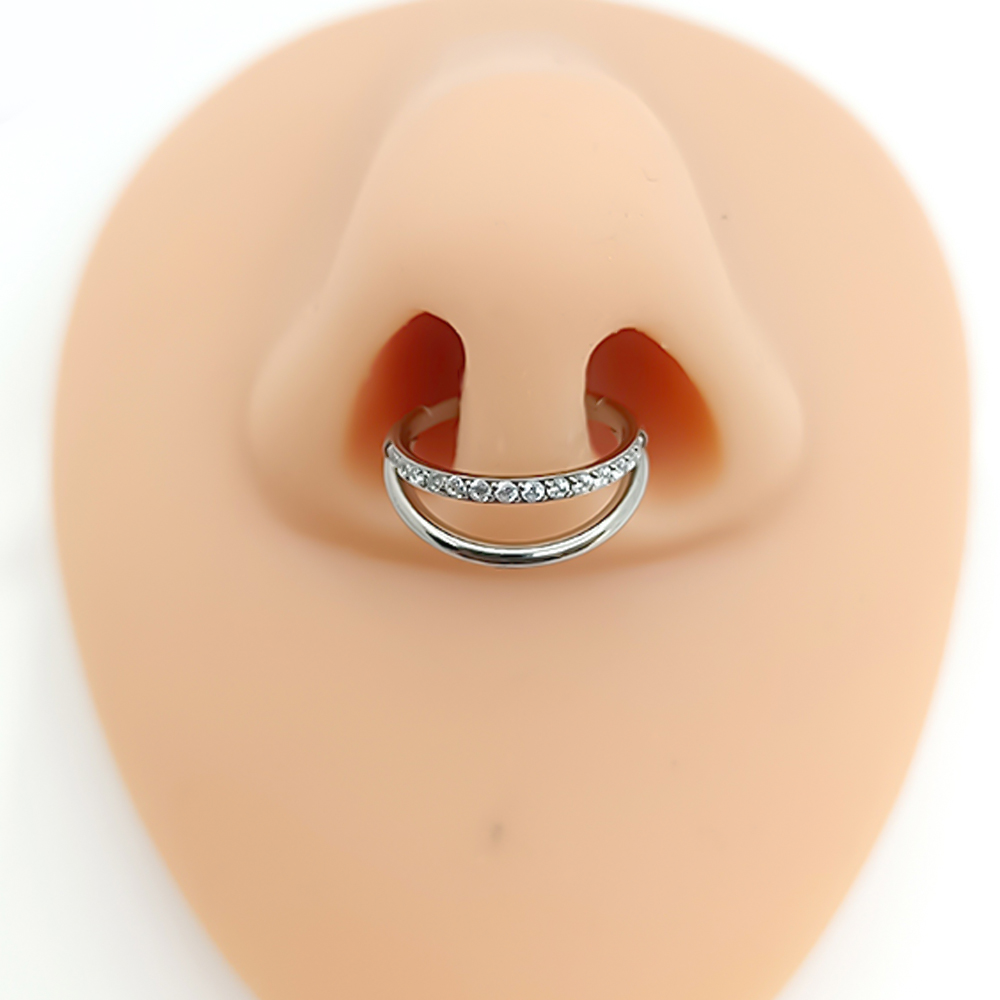 F136 Titanium 16G Scharnierend Segment Neusring Zc Septum Clicker Daith Oorbellen Hoepel Oor Kraakbeen Tragus Helix Piercing Sieraden