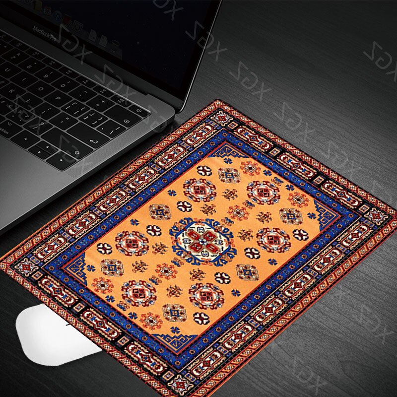 Yzuoan Products Persian Rugs Comfort Small Mouse Mat Gamer Mouse Pad Pattern Soft Gaming Accessories Mousepad Desk Mat: 22x18-4