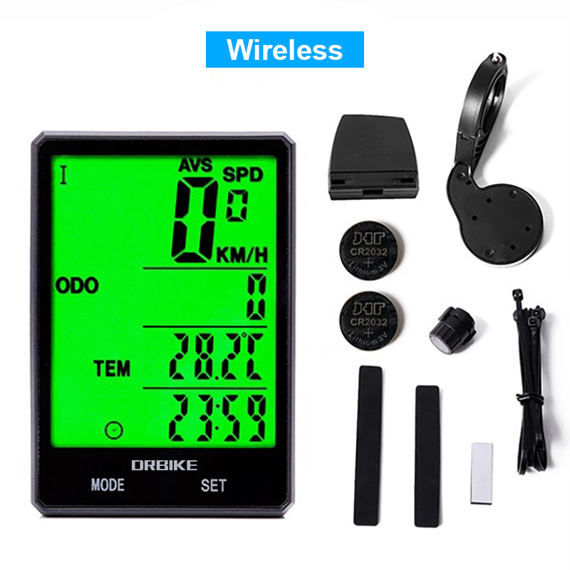 DRBIKE 2.8''Large Screen Bicycle Wireless Bicycle Computer Bike Touch Screen Speedometer Odometer Bike Rainproof Stopwatch: Wireless