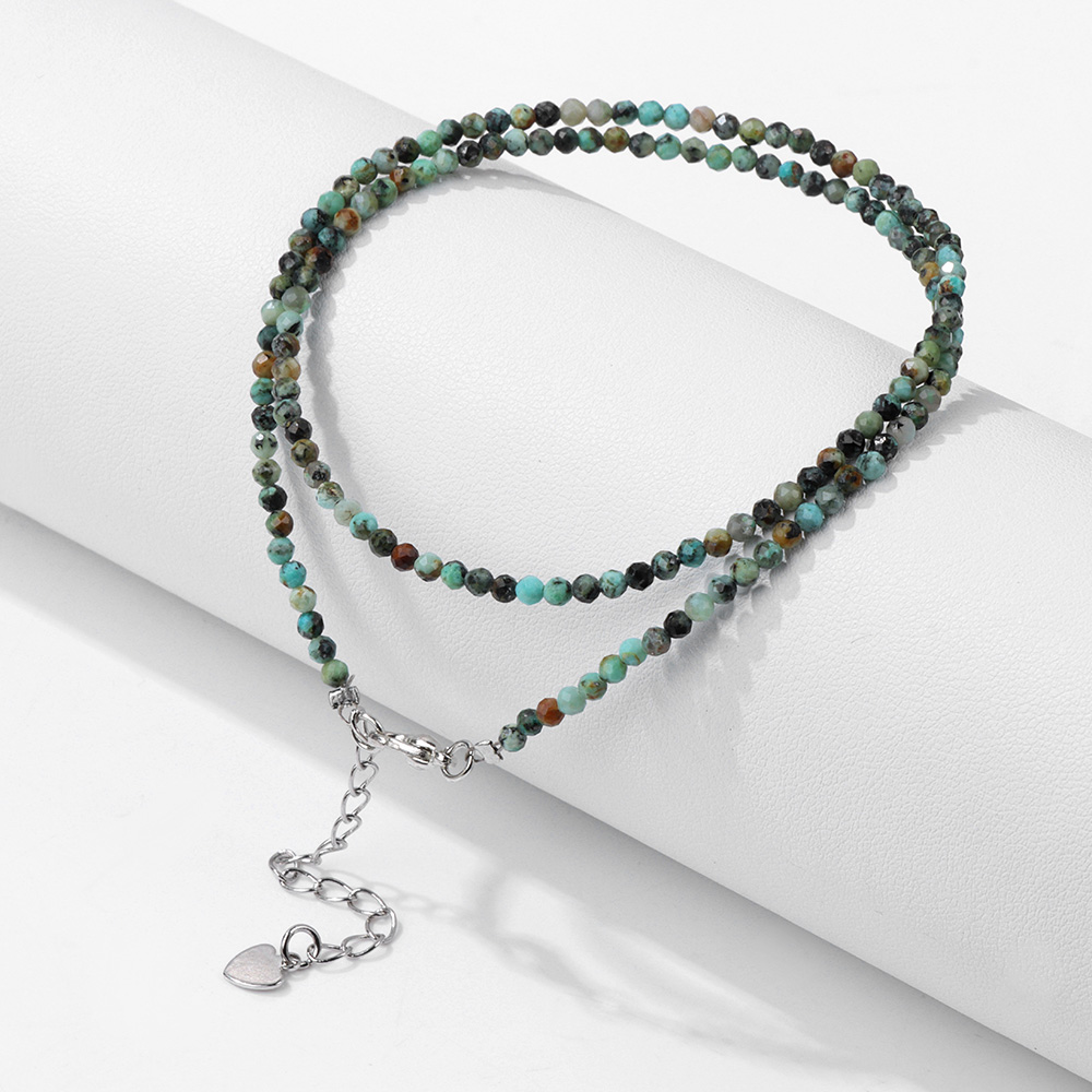 Mini Steen Kralen Ketting 2mm Facet Natuurlijke Agat Quartz Kettingen Vrouwelijke Mode Party Choker voor Vrouwen Meisjes Sieraden