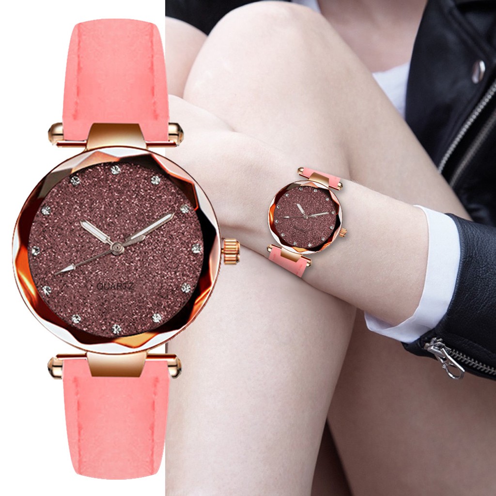 Sky Star Watch Ladies Rose Gold Quartz Watch Female Bracelet Watches Black Night sky Watch Bracelet Clock