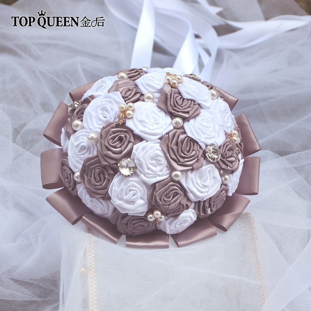 TOPQUEEN F2-A Bruiloft bloemen voor bruid Boeket voor de bruid kunstbloemen Boeketten voor vriendin Zijde bloem boeket