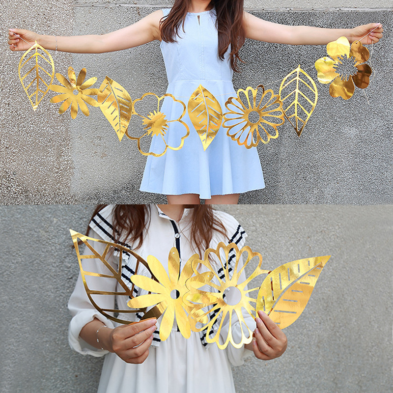 Flor guirlandas papel de casamento banner aniversário bunting pennant chuveiro do bebê guirlanda bandeira pano de fundo parede decoração de festa suprimentos