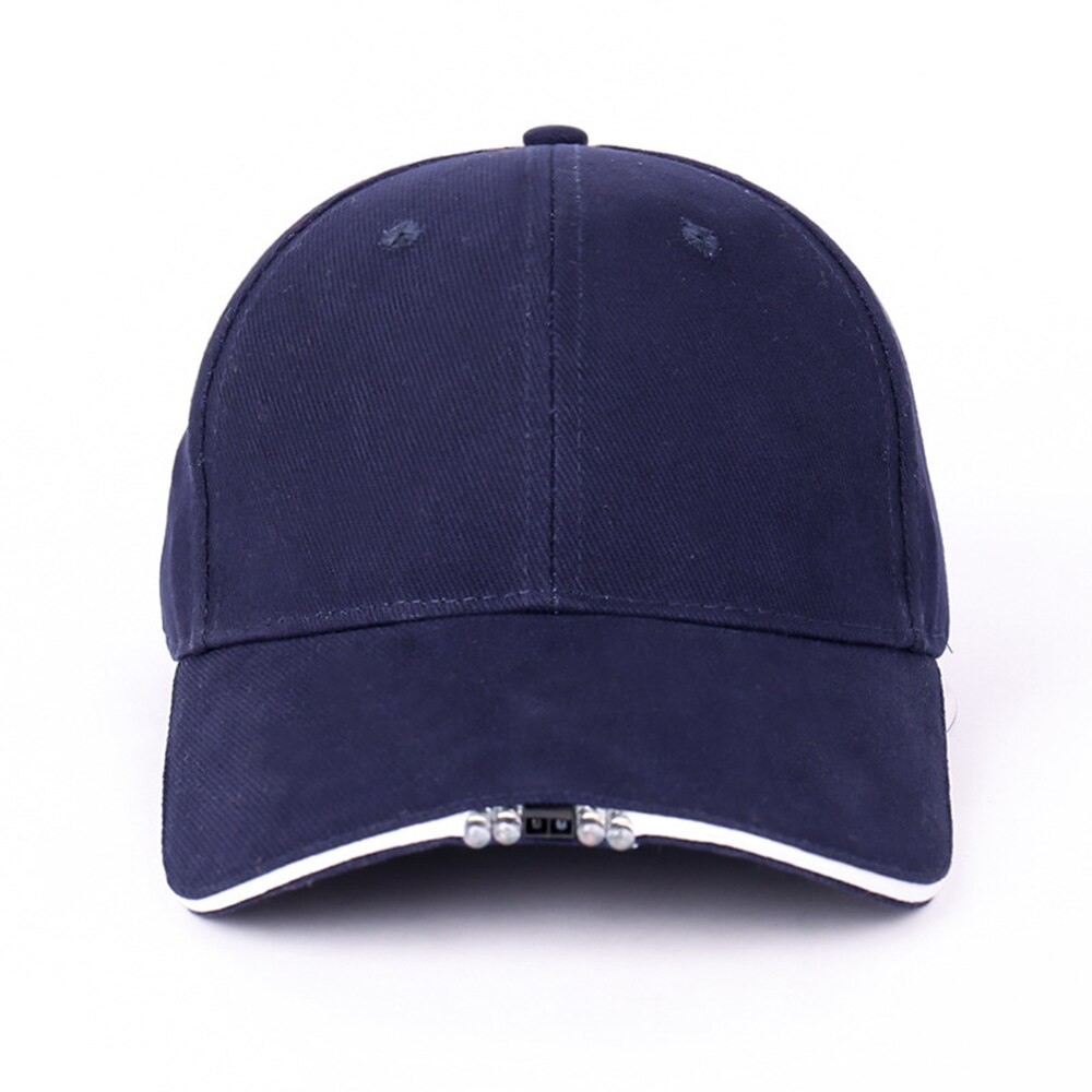 Unisex höst vinter ledde upplyst mössa varm baseball mössa utomhus fiske löpande fiske hatt blixt män kvinnor camping klättring mössor: Blå