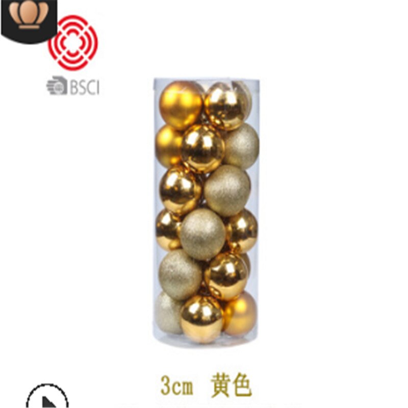 Glitter Christmas Ball 24PCS Hanging Baubles Tree Decoration Xmas Ornaments UK: Yellow
