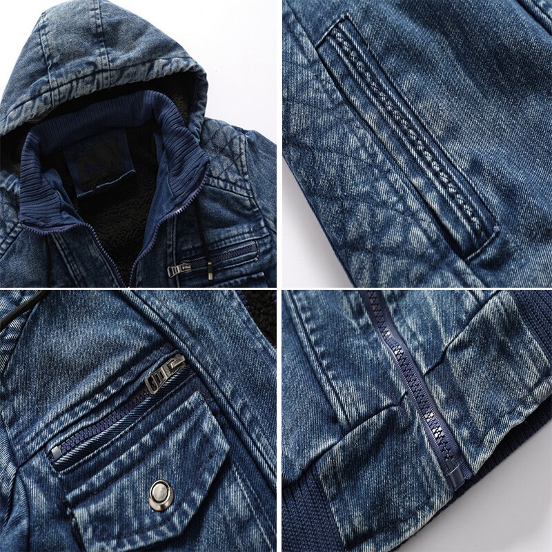DIMUSI-chaqueta vaquera para hombre, Sudadera con capucha informal de tejido polar, rompevientos cálido, abrigos de vaquero, ropa de