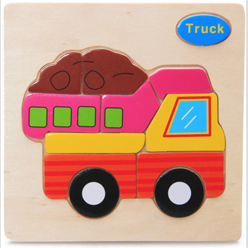 Toys Wooden Puzzles 3D Learning Jigsaw Educational Developmental Toys For Children Cartoon Animal Puzzle Kids Children Toy: tru