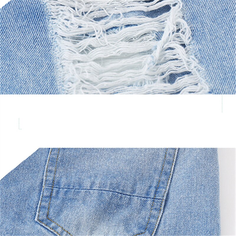 Nuovi Jeans strappati alla moda 2021 per ragazze pantaloni in Denim 4-14 anni bambini coreani adolescenti pantaloni larghi a matita abiti estivi