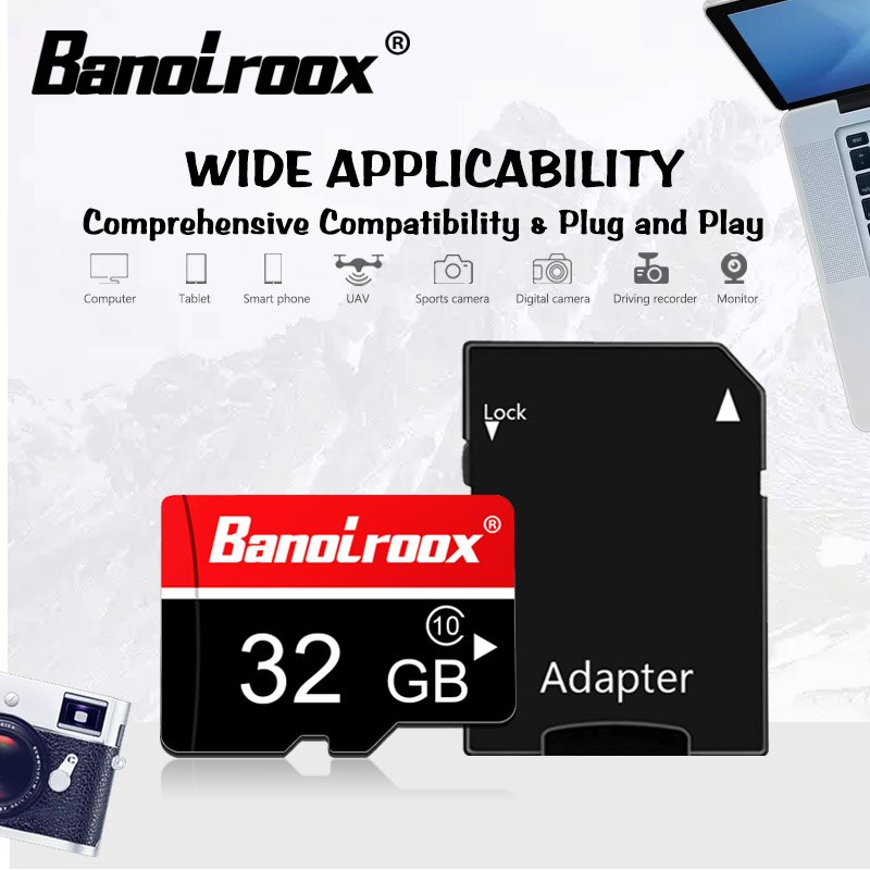 Banolroox Microsd Geheugenkaart 128Gb Micro Sd Kaart Class 10 16Gb 32Gb 64Gb Microsd Tf kaart Voor Smartphone/Camera/Gopro