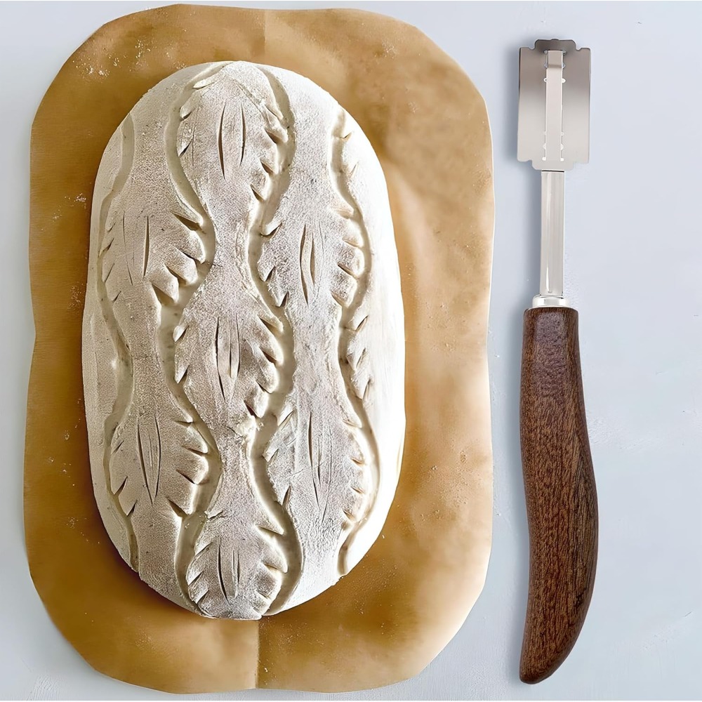 Brood Lame Snijden Zuurdesem Gereedschap met 5 messen en beschermhoes Duurzaam Broodsnijden Draagbare bakkersnijder Brood bakken