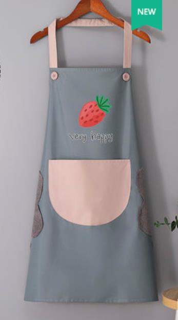 Tablier femme ménage cuisine étanche à l'huile personnalité travail vêtements H bandoulière résistant à l'huile tablier ménage: 5