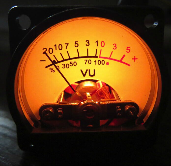 2 teile/los Tafel VU Meter warm Zurück Licht Aufnahme & Audiopegel Ampere