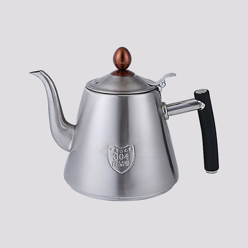 304 stainless steel teapot thickening household flat bottom electromagnetic furnace Kung Fu making tea pot boiler kettle 1.2L