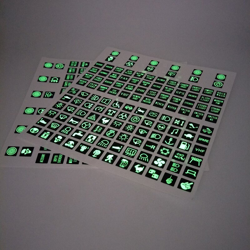120 Sticker Rocker Switch Label Decal Circuit Panel Luminous Sticker