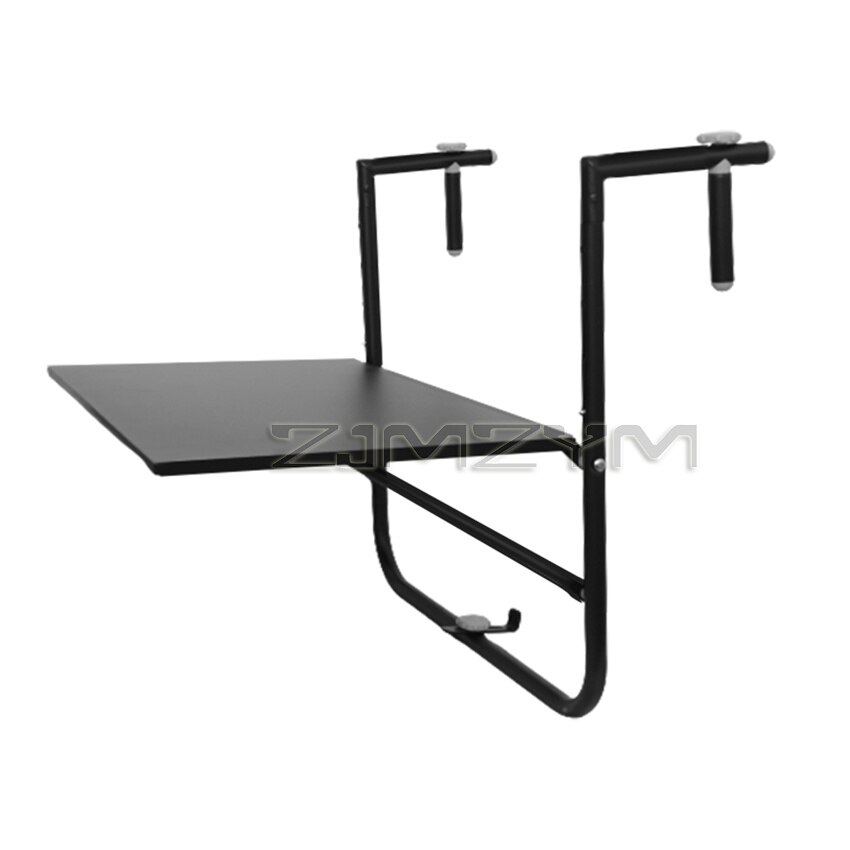HIR1371 Kleine Mini Europese Moderne Eenvoudige Tuin Balkon Reling Metalen Koolstofstaal Wandmontage Vouwen Opknoping Leren Tafel