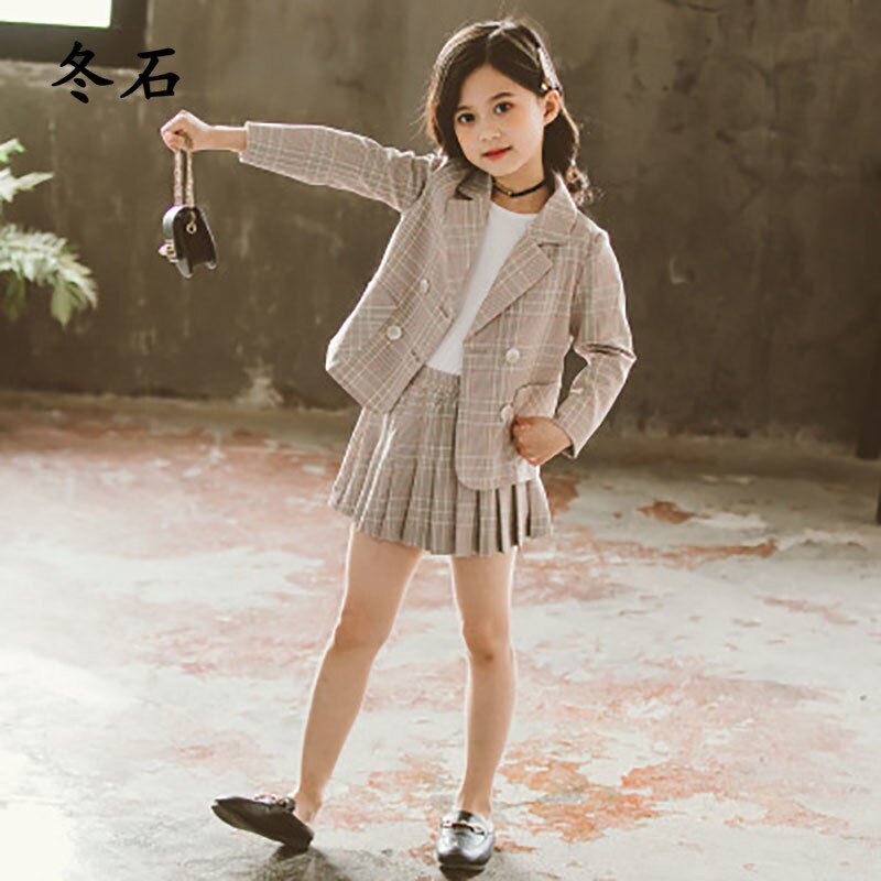 Tiener Meisjes Kleding Set Herfst Meisjes Plaid Suits Jassen Broek School Trainingspak Meisjes Kleding Kinderkleding 8 10 Jaar
