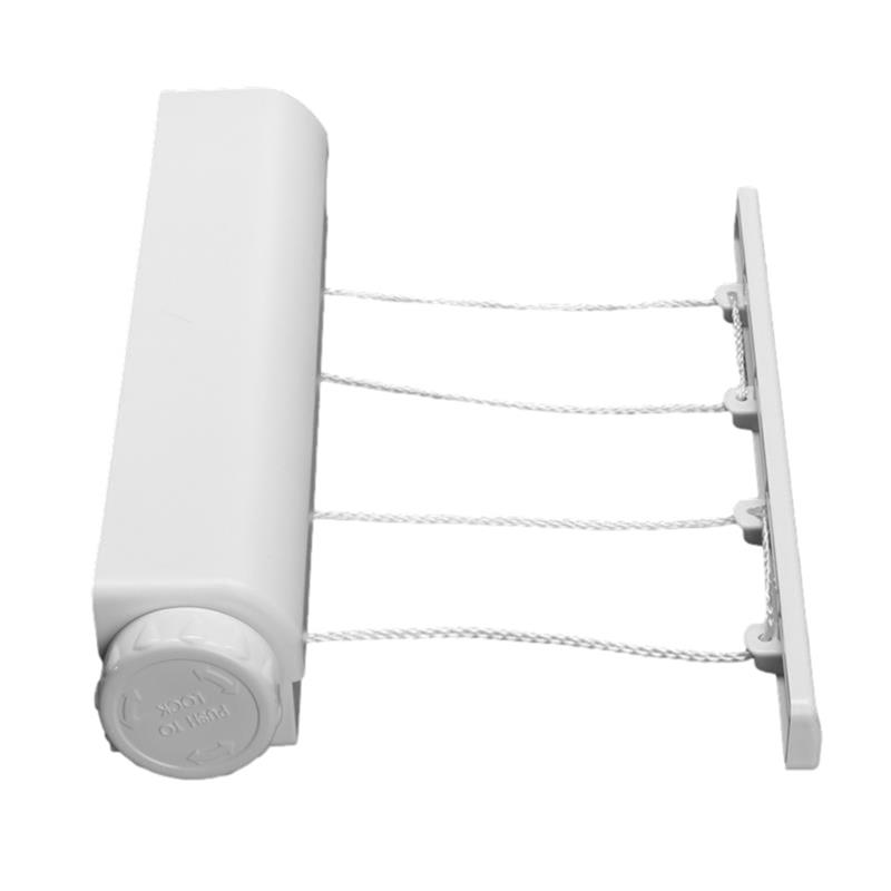 Retractable Indoor Clothes Hanger Rope Wall Mounted Hanger Drying Towel Rack Flexible Clothesline Bathroom Clothes Dryer: 4 Ropes