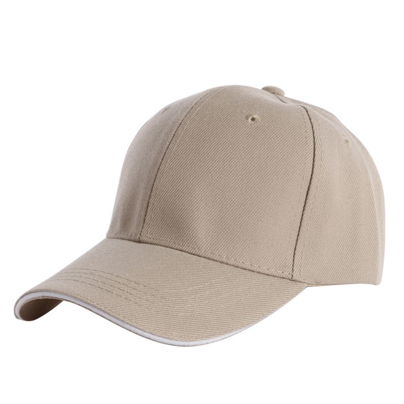 Men Women Blank Plain Baseball Cap Curved Sports Visor Sun Golf Hat Adjustable Sunmer Hat Sports Running Caps: Beige