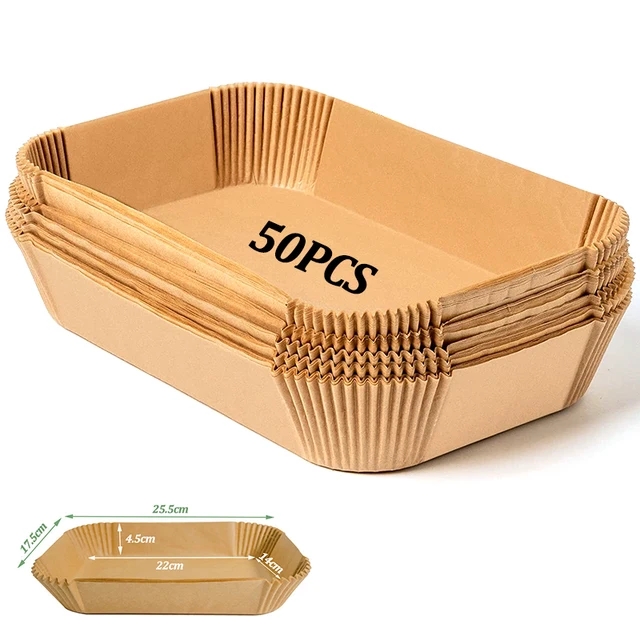 100 Stuks Lucht Friteuse Wegwerp Papier Lucht Friteuse Accessoires Perkament Houtpulp Stoomboot Bakpapier Voor Lucht Friteuse Cheesecake: green