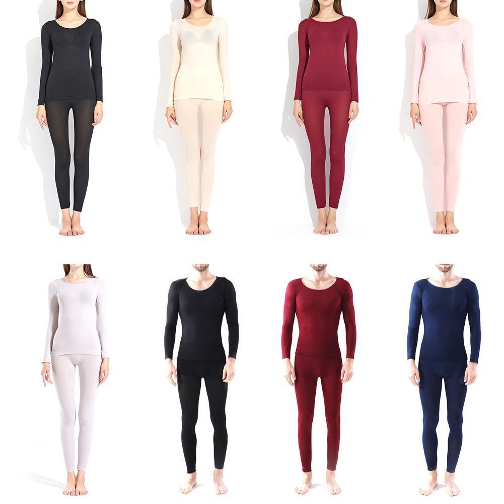 Termostatiska termounderkläder för kvinnor män lätt vinterelastiska termounderkläder varma f dam långa för manliga set  a8 q 9