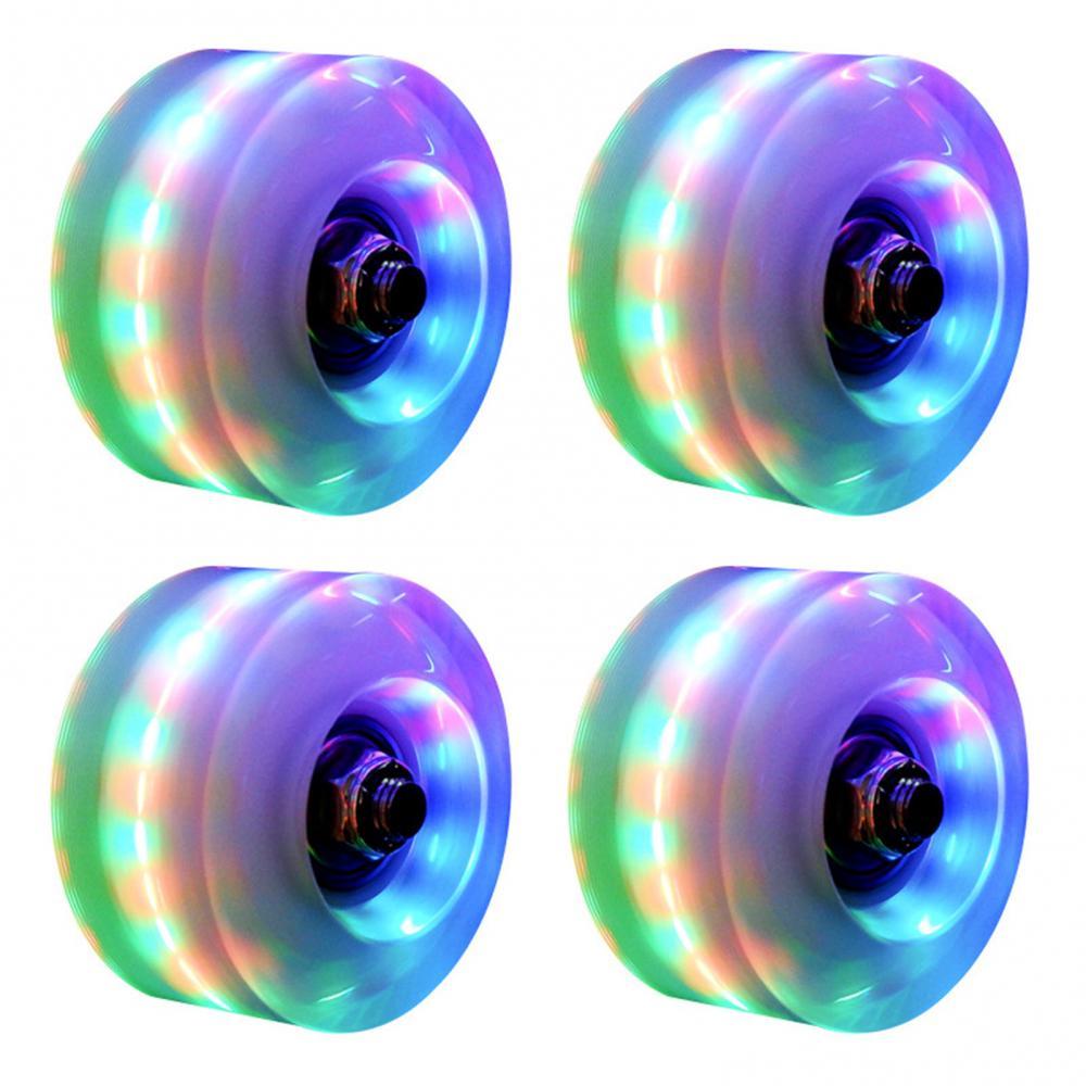 Wheels Luminous 4pcs LED Double-row Roller Skates Wheel Roller Skates Flashing for Inline Skates for Adults Kids Roller