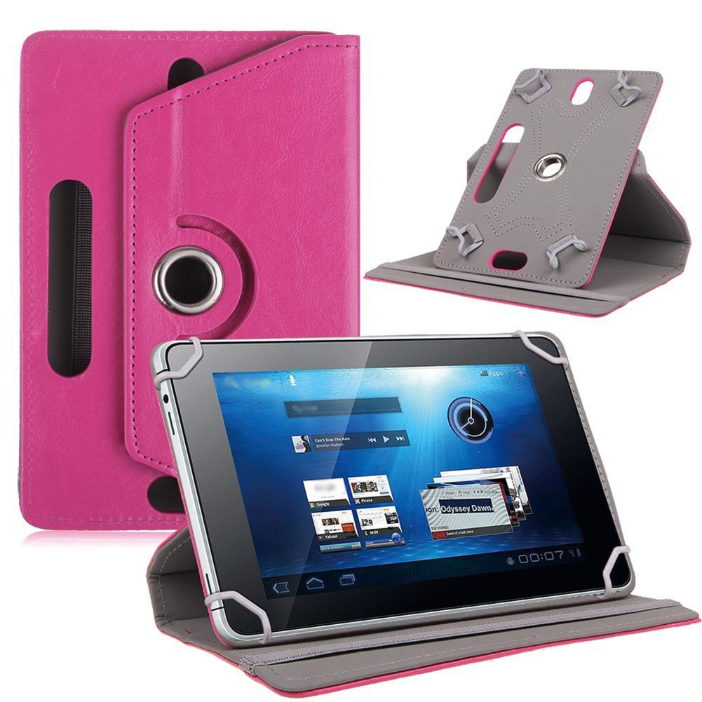 7 "/8"/9 "/10" Kunstleer Tablet PC Case Cover 360 Graden Roterende Stand Universele Houder 7 8 9 10 inch