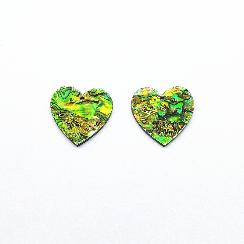 ! 30x30mm 30 Uds acrílico con concha colgante de corazón para joyería hallazgos/pendientes piezas de bricolaje, hallazgos y componentes de joyería: Yellow