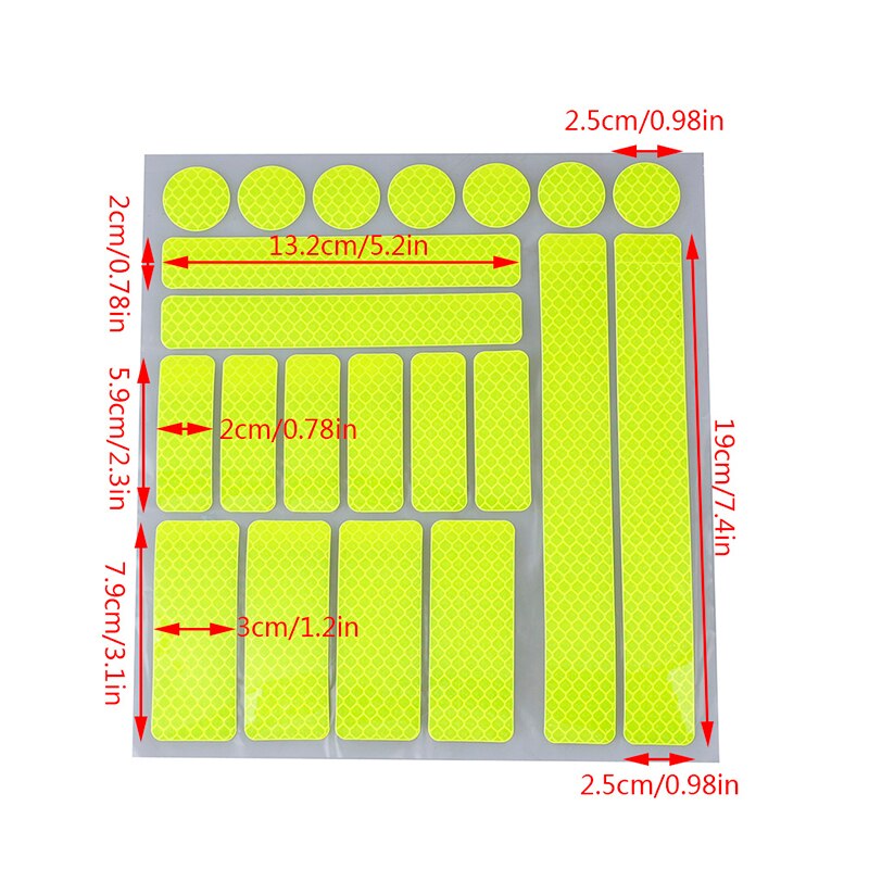 1Pcs/4Pcs Reflective Safety Warning Strip Tape Car Door Bumper Reflector Stickers Decal