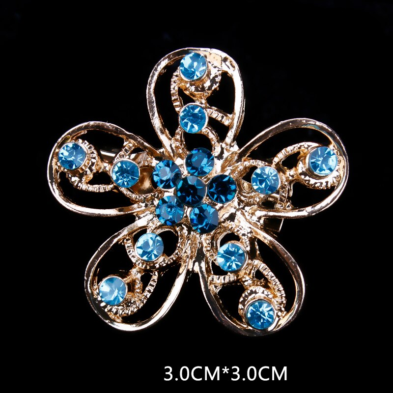 Fabriek Directe Verkoop Diverse Gold Plated Kleur Crystal Rhinestones Bloem Mode Broche Pins voor Vrouwen Diverse: 5437g