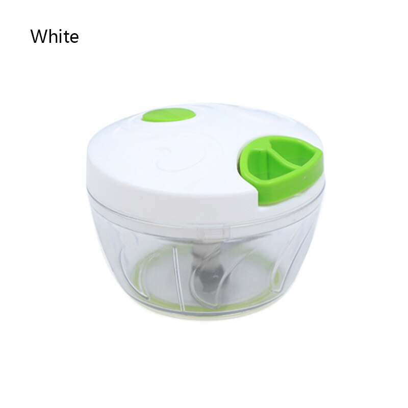 500ML Powerful Manual Meat Grinder Hand-Power Food Chopper Mincer Mixer Blender To Chop Meat Fruit Vegetable Nuts Shredders: White