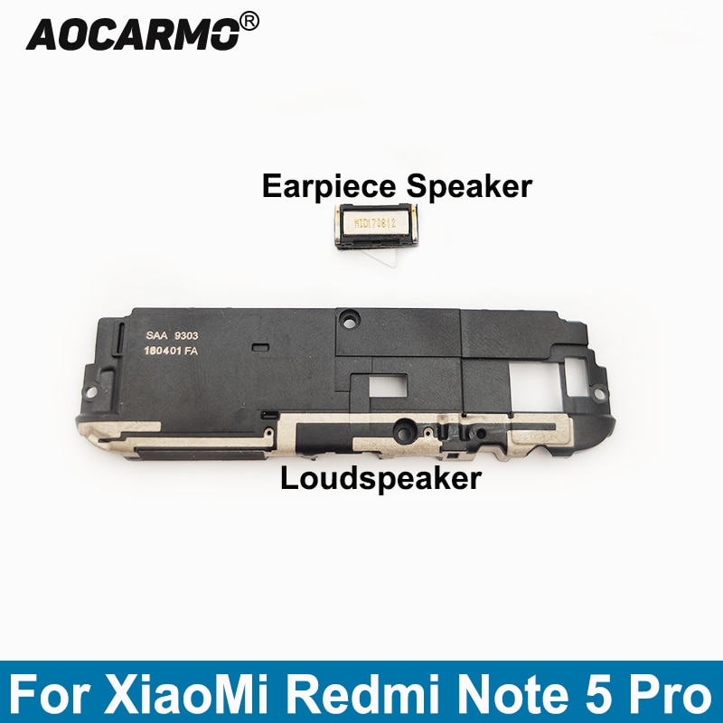 Aocarmo For XiaoMi Redmi Note 5 Pro Bottom Loudspeaker Top Earpiece Ear Speaker Flex Cable