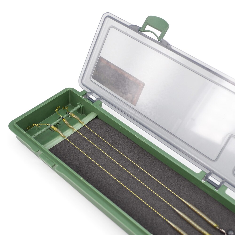 Hirisi Karper Visgerei Doos Stijve Hair Rig Board Met Pins Karpervissen Rig Doos Portemonnee Rig Opbergdoos