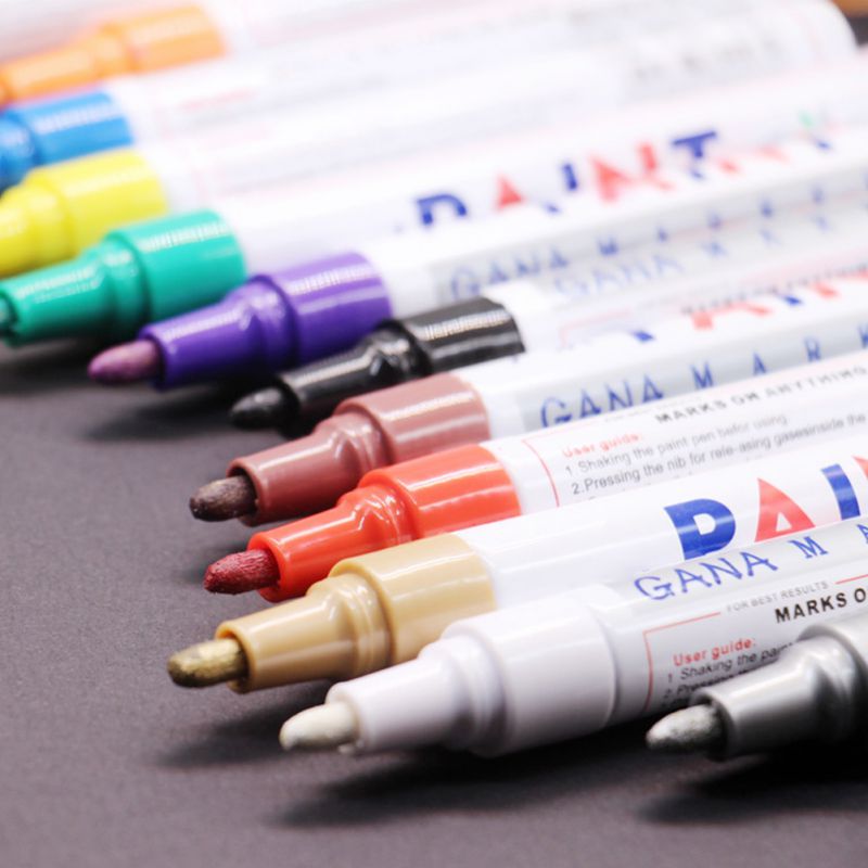 Blanc imperméable en caoutchouc Permanent peinture marqueur stylo voiture pneu bande de roulement environnement pneu peinture directe