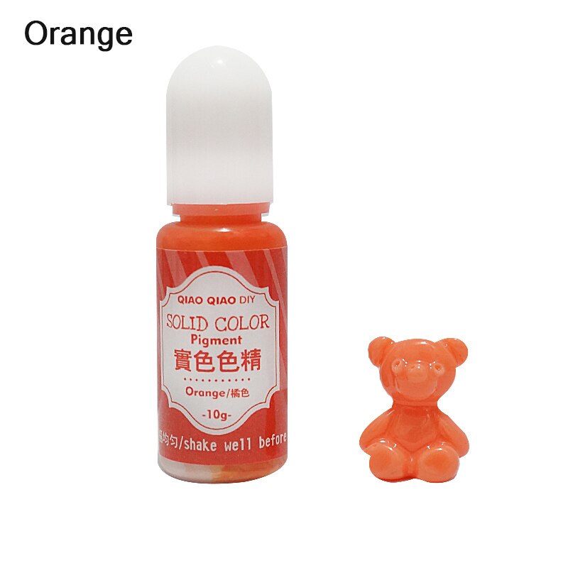 UV Resin Pigment Polish Solid Glue for Silicone Mold Jewelry Making DIY Handmade Crafts 18 Colors DOD886: Orange