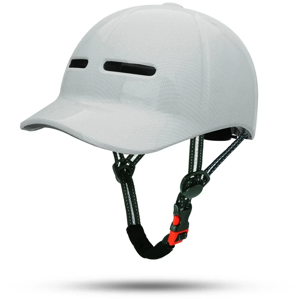 Fietspet, baseballpet, helm, motorcrosshelm, elektrische fietshelm, scooterhelm, fietsveiligheidshelm met verstelbare band voor volwassenen, mannen en vrouwen: Bruin