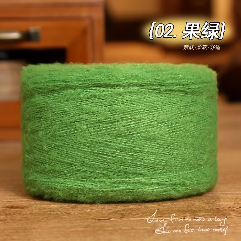 50g mohair silkesgarn för stickning tunt virkgarn ull stickgarn akryl plysch puffigt fluffgarn ultrafin ullstickning: Mörkgrå