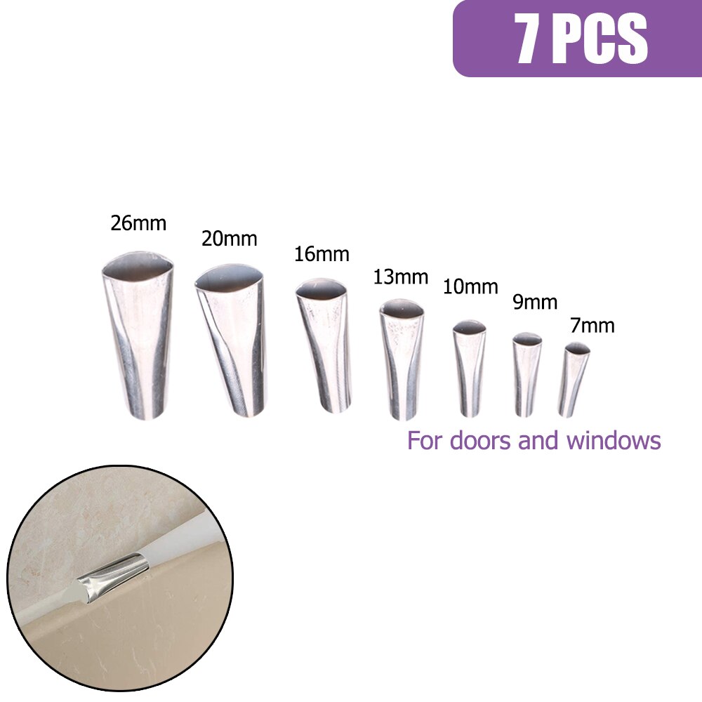 Kit de herramientas para calafateo de silicona 5 en 1 para eliminar calafateo, boquilla de sellado, espátula multifunción
