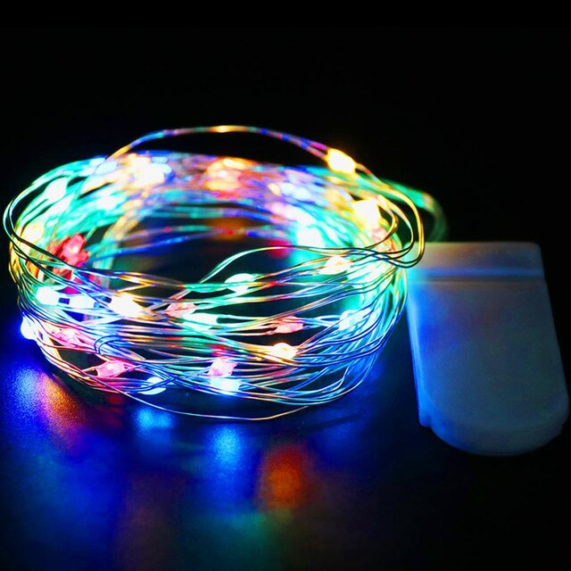 20 40Leds Kerstverlichting Battery Operated Koperdraad Led String Lights Waterdicht Voor Diy Bruiloft Slaapkamer Kerst Decor: changeable / 300w