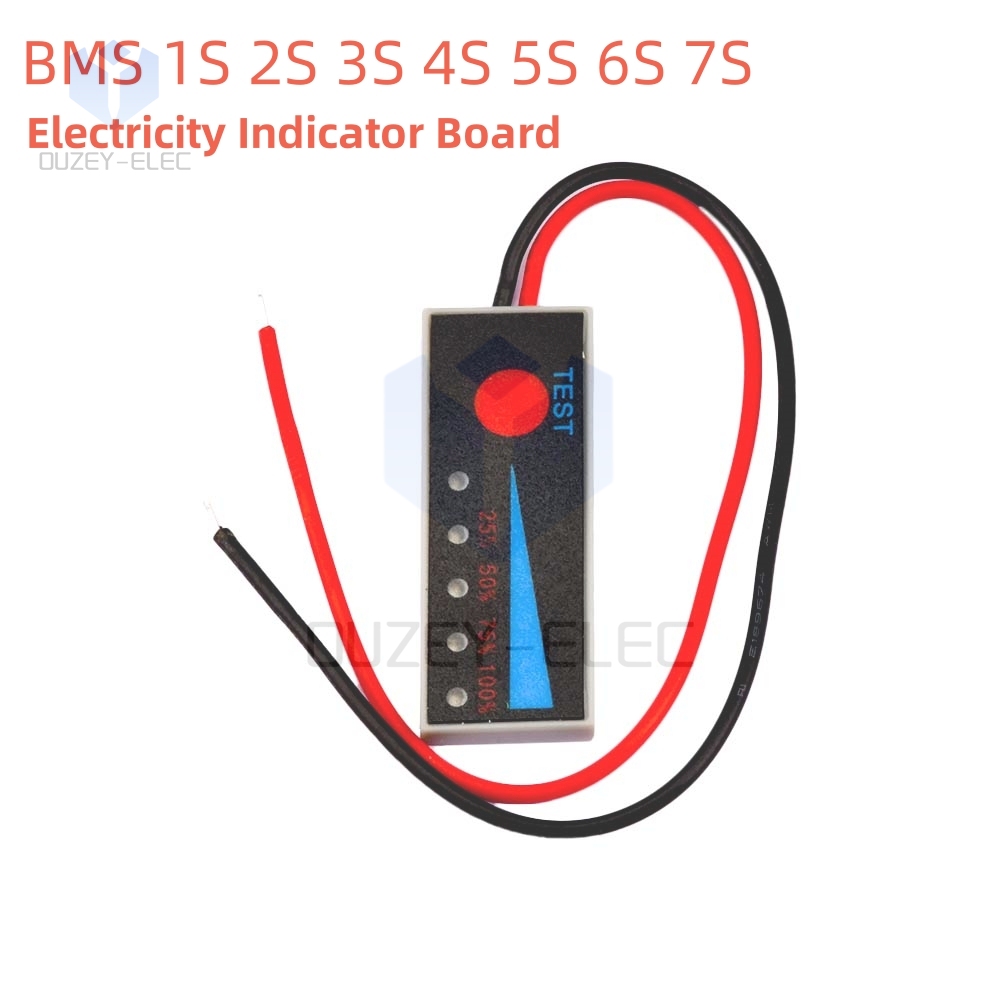 BMS 1S 2S 3S 4S 5S 6S 7S panneau indicateur de l'￩lectricit￩ 18650 affichage de puissance de cellules de lithium avec la LED indicateur de pourcentage de puissance de batterie