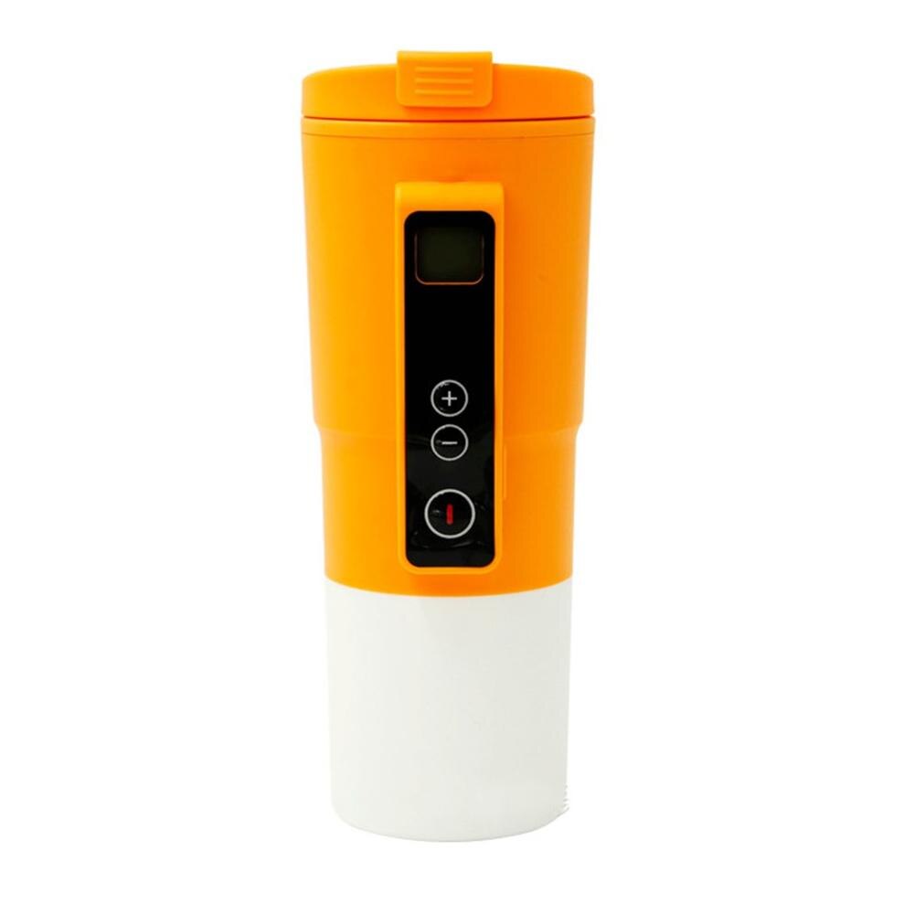 Auto 12V Elektrische Water Cup Thermostaat Auto Thuis Temperatuurregeling Cup Multifunctionele Verwarming Mok Waterkoker 4 kleuren Heet Verkoop: Oranje