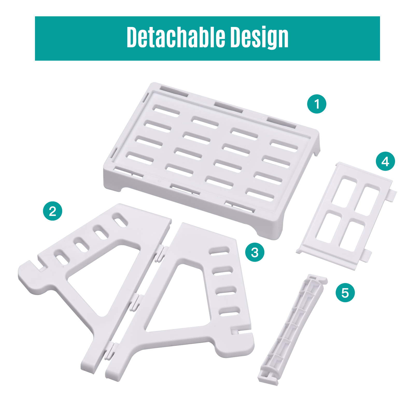 Label Holder for 4x6 Labels Printer Rolls and Fanfold Labels 2 in 1 Work for Desktop Themal Label Sticker Detachable