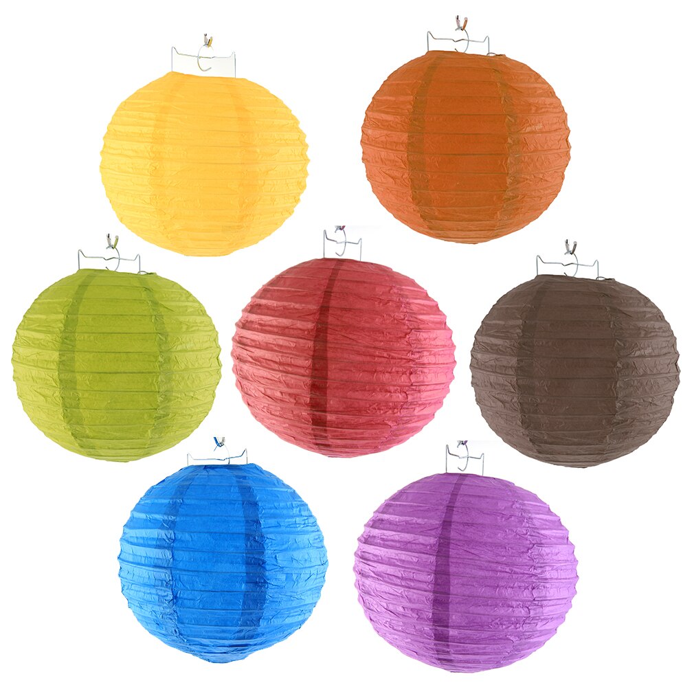 8 "10" Chinese Paper Lanterns Ball For Wedding Party Hanging Lanterns Birthday Decor Hanging Lampion Wishing Paper Lamp