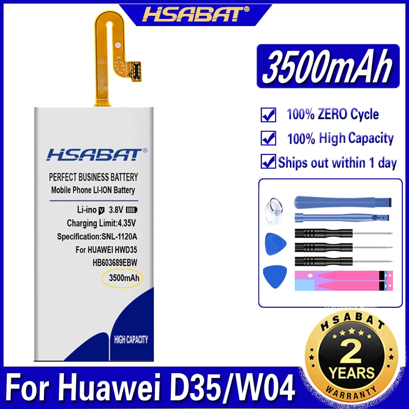 Hsabat HB603689EBW 3500 Mah Mobiele Telefoon Batterij Voor Huawei W04 HWD35 Batterijen