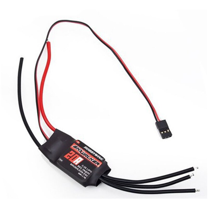 Hobbywing Skywalker 15A 20A 30A 40A 50A 60A 80A contrôleur de vitesse ESC avec UBEC pour hélicoptère RC pour avions pour modèle RC: 20A