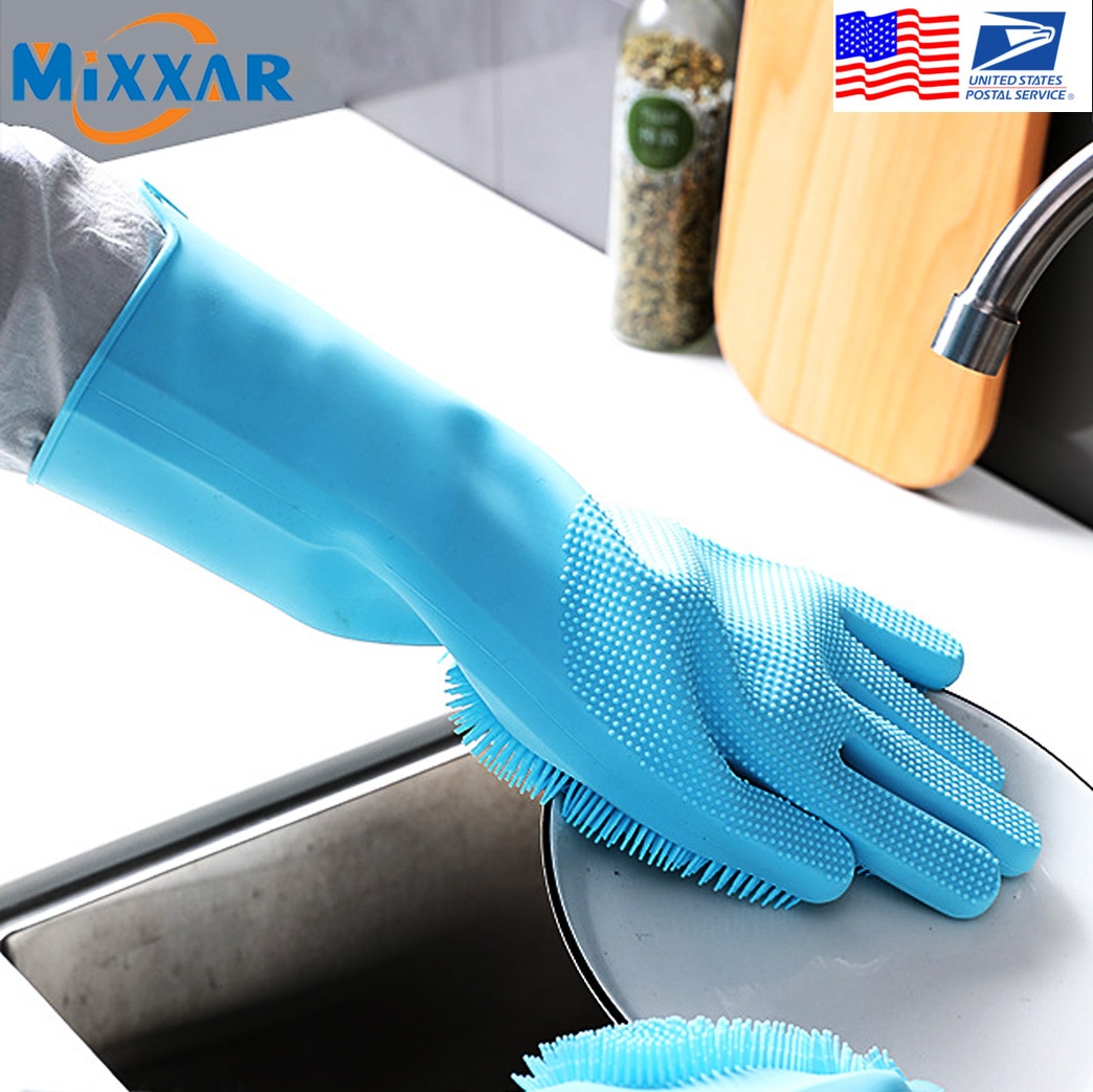 Gants de nettoyage en Silicone | directe, magique Silicone pour la vaisselle, outils de nettoyage, lavage de la vaisselle, grande pour la cuisine, la salle de bains