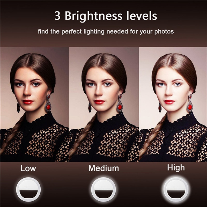 Aankomen USB Lading Selfie Draagbare Flash Led Camera Telefoon Fotografie Ring Licht Enhancing Fotografie voor iPhone Smartphone