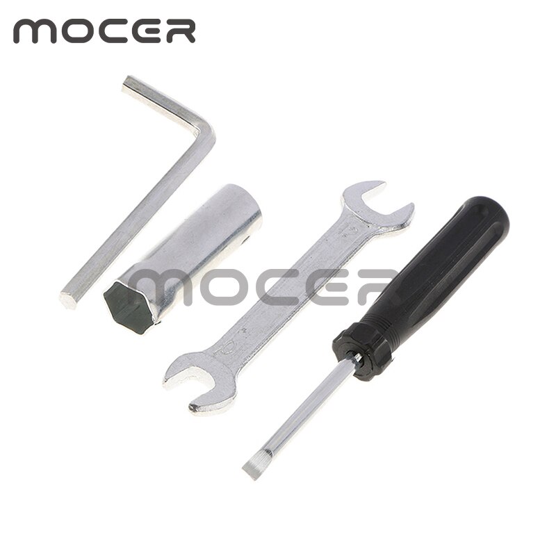 Pieces of 4 Mechanics Tool Set Spark Plug Sockets Open End Spanners Screwdriver