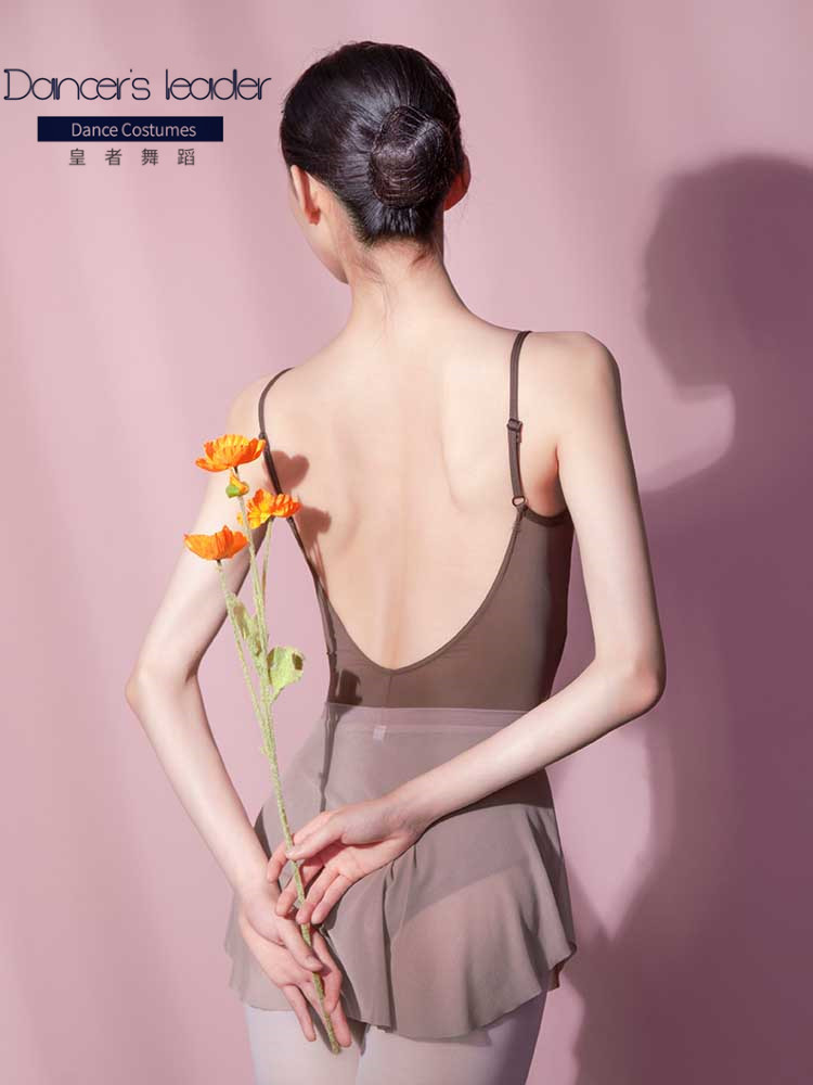 Ballet Skirt Woman Flowing Chiffon Skirt Adult Stretch Belt Dance Skirt Ballerina Dancewear Lyrical Skirt